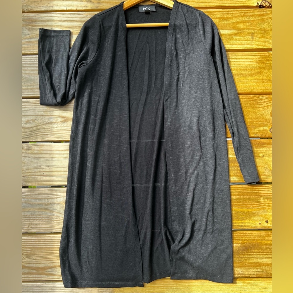 BCX black medium long sleeve cardigan